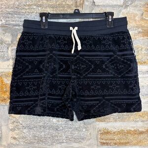 Chubbies MEN'S THE CROP CIRCLES black velour Aztec lounge shorts 5” sz medium